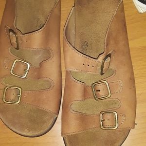 SAS Leather tripad comfort sandals